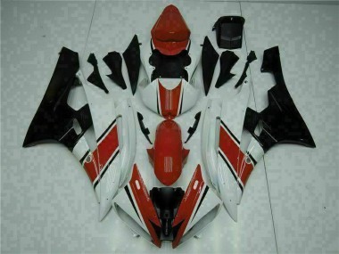 2006-2007 Yamaha YZF R6 Motorcycle Fairings MF0466 - Red White Canada