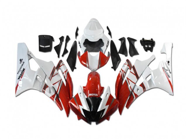 2006-2007 Red White Yamaha YZF R6 Motorcycle Fairings & Bodywork Canada 2006-2007 Red White Yamaha YZF R6 Motorcycle Fairings & Bodywork Canada
