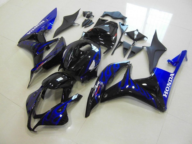 2007-2008 Black Blue Flame Honda CBR600RR Motorbike Fairings Canada