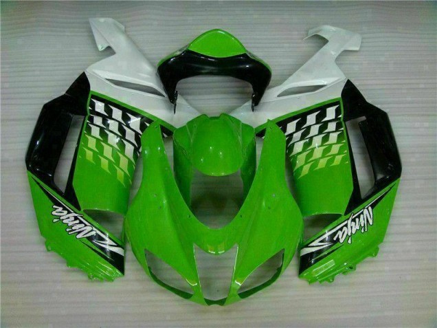 2007-2008 Green White Ninja Kawasaki ZX6R Motorbike Fairing Canada 2007-2008 Green White Ninja Kawasaki ZX6R Motorbike Fairing Canada