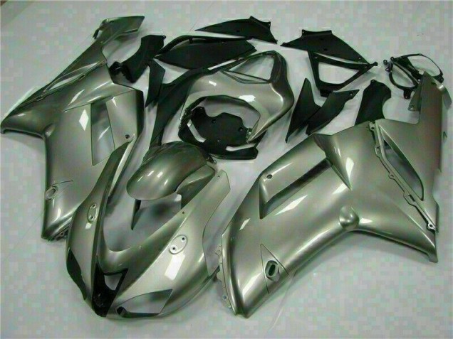 2007-2008 Silver Kawasaki ZX6R Motorcycle Fairings Kits Canada