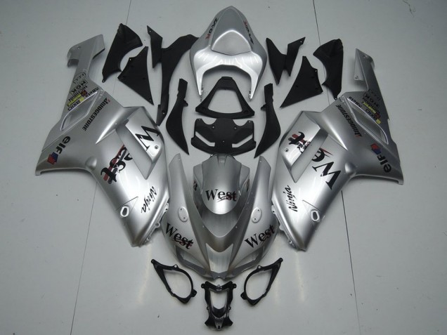 2007-2008 Silver West Kawasaki ZX6R Replacement Fairings Canada 2007-2008 Silver West Kawasaki ZX6R Replacement Fairings Canada
