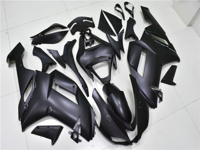 2007-2008 Matte Black Kawasaki ZX6R Bike Fairing Kit Canada