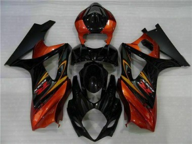 2007-2008 Black Suzuki GSXR 1000 K7 Motorcycle Fairing Kit Canada