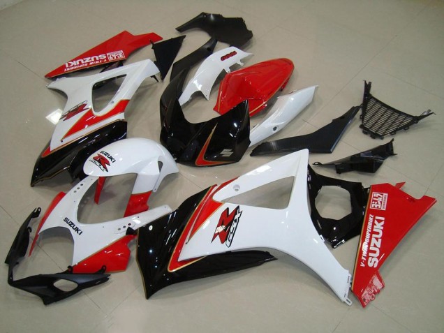 2007-2008 White Red Black Suzuki GSXR 1000 K7 Replacement Motorcycle Fairings Canada 2007-2008 White Red Black Suzuki GSXR 1000 K7 Replacement Motorcycle Fairings Canada