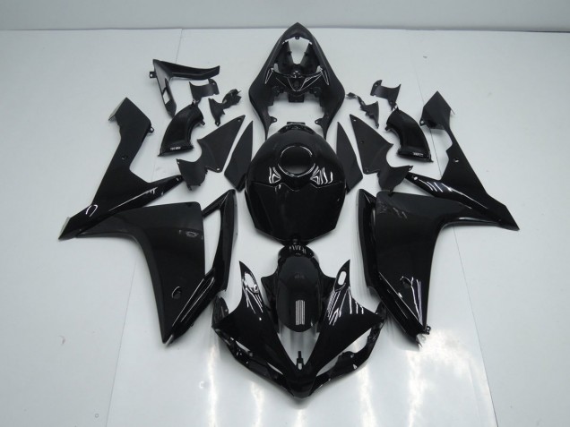 2007-2008 Glossy Black Yamaha YZF R1 Motorcycle Fairing Kit Canada