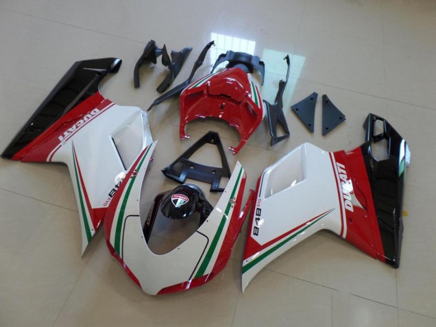 2007-2014 White Red Ducati 848 1098 1198 Bike Fairing Kit Canada 2007-2014 White Red Ducati 848 1098 1198 Bike Fairing Kit Canada