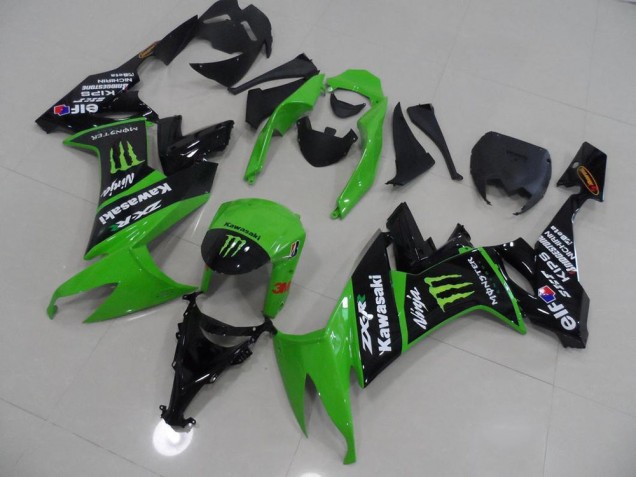 2008-2010 Green and Black Monster Kawasaki ZX10R Motorbike Fairing Canada