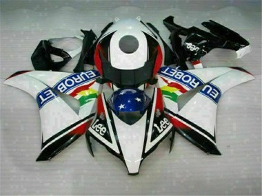 2008-2011 White Blue Red Eurobet Lee Honda CBR1000RR Motorcycle Fairing Kit Canada