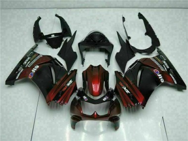 2008-2012 Black Kawasaki EX250 Bike Fairing Kit Canada