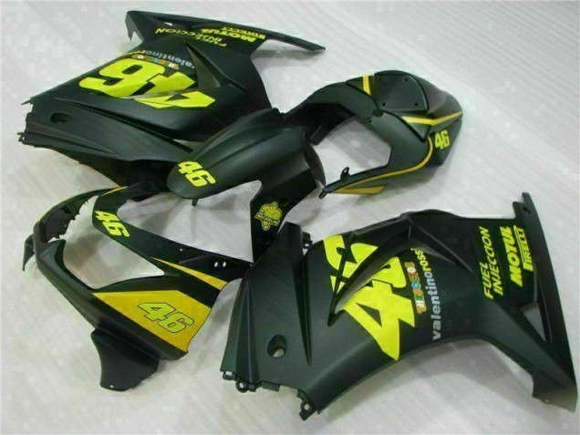 2008-2012 Black Yellow 46 Kawasaki EX250 Motorcycle Fairings Kit Canada 2008-2012 Black Yellow 46 Kawasaki EX250 Motorcycle Fairings Kit Canada