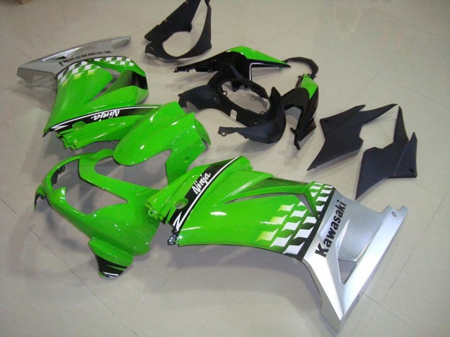 2008-2012 Green Silver Kawasaki ZX250R Motorcycle Fairings Kit Canada 2008-2012 Green Silver Kawasaki ZX250R Motorcycle Fairings Kit Canada