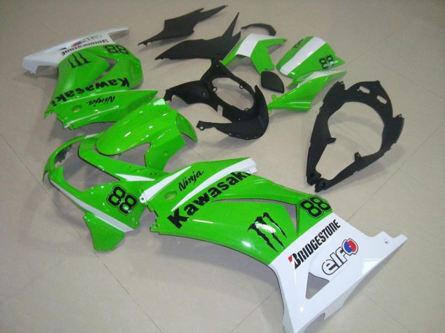 2008-2012 Green and White Kawasaki ZX250R Bike Fairing Canada 2008-2012 Green and White Kawasaki ZX250R Bike Fairing Canada