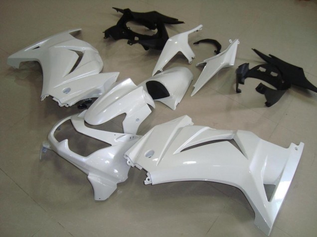2008-2012 Pearl White Kawasaki ZX250R Motorcycle Fairings Kits Canada