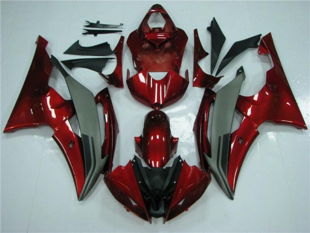 2008-2016 Red Grey Yamaha YZF R6 Motorcycle Fairings Kits Canada 2008-2016 Red Grey Yamaha YZF R6 Motorcycle Fairings Kits Canada
