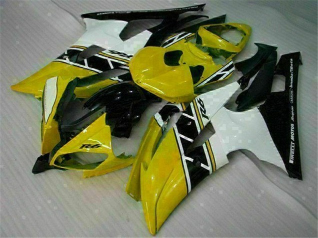 2008-2016 Yellow White Yamaha YZF R6 Motorcycle Replacement Fairings Canada 2008-2016 Yellow White Yamaha YZF R6 Motorcycle Replacement Fairings Canada