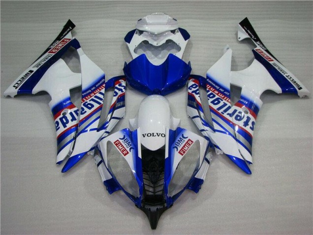 2008-2016 White Blue Sterilgarda Volvo Yamaha YZF R6 Motorcycle Fairing Canada 2008-2016 White Blue Sterilgarda Volvo Yamaha YZF R6 Motorcycle Fairing Canada