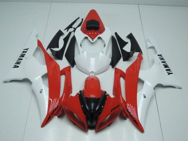 2008-2016 Red and Pearl White Yamaha YZF R6 Motorcycle Replacement Fairings Canada