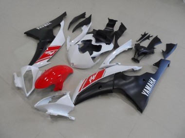 2008-2016 White and Matte Black Yamaha YZF R6 Moto Fairings Canada