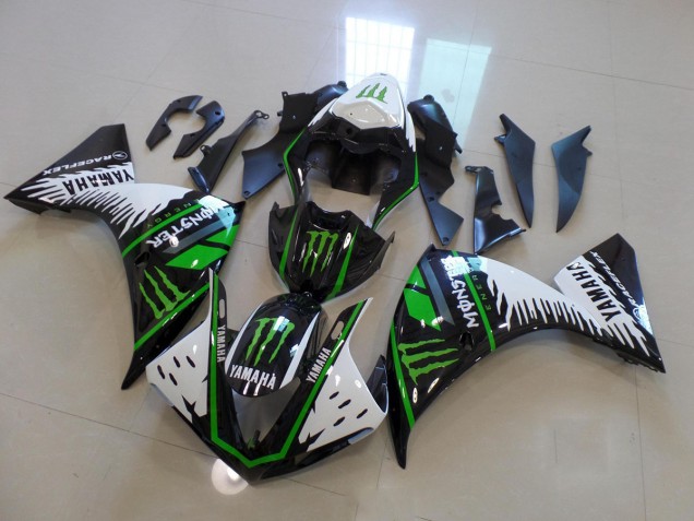 2009-2011 White Green Big Monster Yamaha YZF R1 Motor Fairings Canada 2009-2011 White Green Big Monster Yamaha YZF R1 Motor Fairings Canada