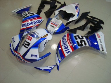 2009-2011 Yamaha YZF R1 Motorcycle Fairings MF2285 - White Black Sterilgarda Canada