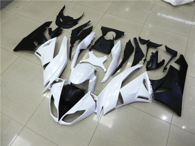 2009-2012 White Kawasaki ZX6R Motorcyle Fairings Canada