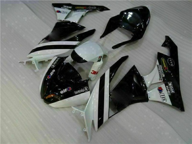 2009-2012 Black White 3M Touch4 Kawasaki ZX6R Motorcycle Fairing Kits Canada