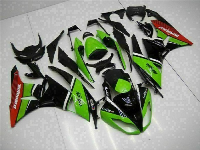 2009-2012 Green Black Red Kawasaki ZX6R Bike Fairing Canada 2009-2012 Green Black Red Kawasaki ZX6R Bike Fairing Canada
