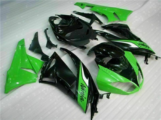 2009-2012 Black Green Kawasaki ZX6R Bike Fairing Kit Canada