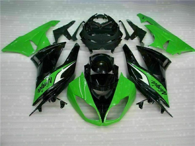 2009-2012 Black Green Kawasaki ZX6R Bike Fairing Kit Canada