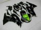 2009-2012 Black Green Kawasaki ZX6R Moto Fairings Canada