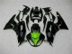 2009-2012 Black Green Kawasaki ZX6R Moto Fairings Canada