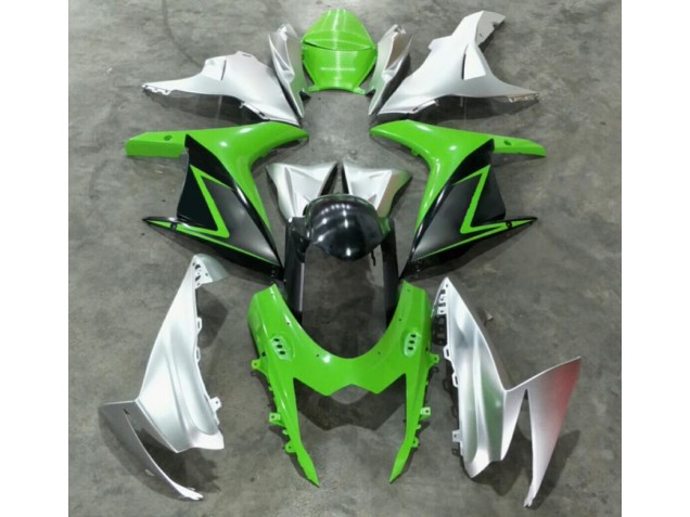 2011-2021 Green Silver Suzuki GSXR 600/750 Bike Fairing Kit Canada