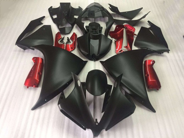 2012-2014 Matte Black Glossy Red Yamaha YZF R1 Moto Fairings Canada 2012-2014 Matte Black Glossy Red Yamaha YZF R1 Moto Fairings Canada