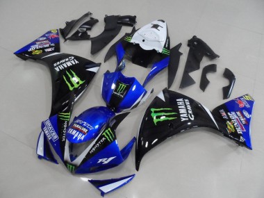 2012-2014 Blue Black Monster Yamaha YZF R1 Motorcycle Fairing Kits Canada