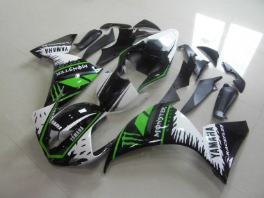 2012-2014 White Green Monster Yamaha YZF R1 Moto Fairings Canada