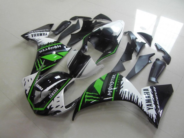 2012-2014 White Green Monster Yamaha YZF R1 Moto Fairings Canada