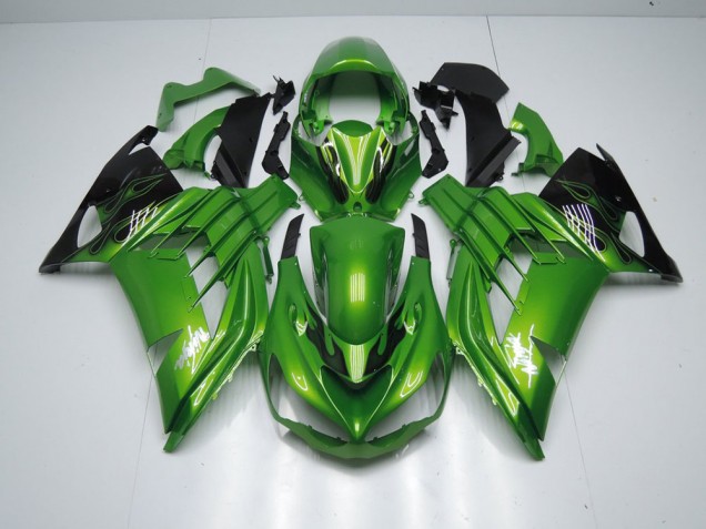 2012-2021 Green Flame Kawasaki ZX14R ZZR1400 Moto Fairings Canada 2012-2021 Green Flame Kawasaki ZX14R ZZR1400 Moto Fairings Canada