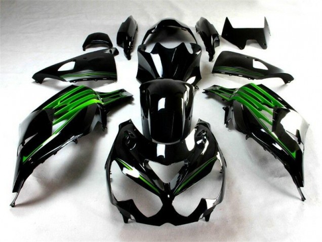 2012-2021 Black Green Kawasaki ZX14R ZZR1400 Motorcylce Fairings Canada 2012-2021 Black Green Kawasaki ZX14R ZZR1400 Motorcylce Fairings Canada