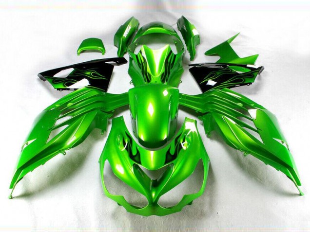 2012-2021 Green Black Kawasaki ZX14R ZZR1400 Motorcycle Fairings Kit Canada 2012-2021 Green Black Kawasaki ZX14R ZZR1400 Motorcycle Fairings Kit Canada