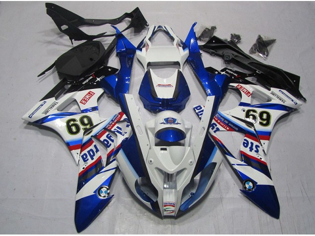 2009-2014 White Blue Sterilgarda 69 BMW S1000RR Motor Fairings Canada 2009-2014 White Blue Sterilgarda 69 BMW S1000RR Motor Fairings Canada