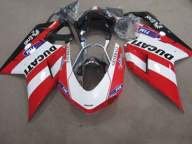 2007-2014 Red White Generali Tim Ducati 1098 Motorcycle Fairings Kit Canada