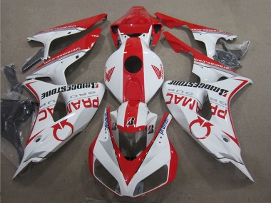 2006-2007 White Red PRAMAC Honda CBR1000RR Moto Fairings Canada