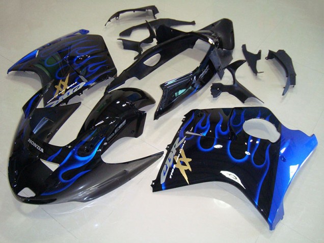 1996-2007 Black Blue Flame Honda CBR1100XX Blackbird Bike Fairing Canada 1996-2007 Black Blue Flame Honda CBR1100XX Blackbird Bike Fairing Canada