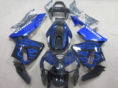2005-2006 Black Blue Flame Honda CBR600RR Bike Fairings Canada