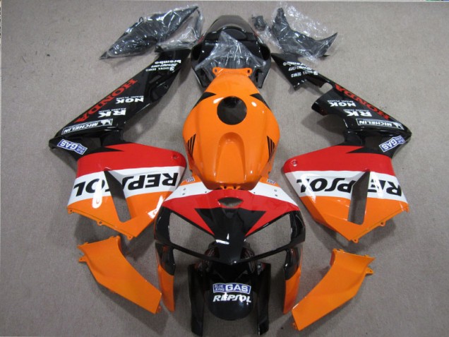 2005-2006 Orange Red Black Repsol Honda CBR600RR Motorbike Fairing Kits Canada