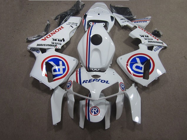2005-2006 White Blue Repsol Honda CBR600RR Bike Fairing Kit Canada