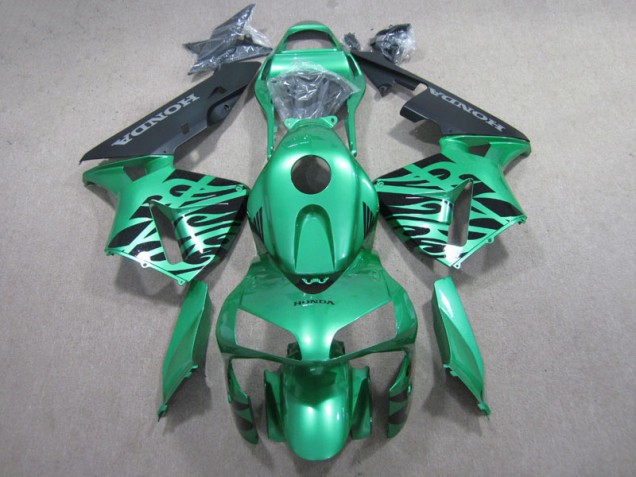 2007-2008 Green Black Honda CBR600RR Motorcycle Fairings Kit Canada