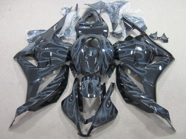 2009-2012 Black Silver Flame Honda CBR600RR Motor Fairings Canada