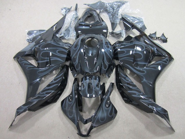 2009-2012 Black Silver Flame Honda CBR600RR Motor Fairings Canada